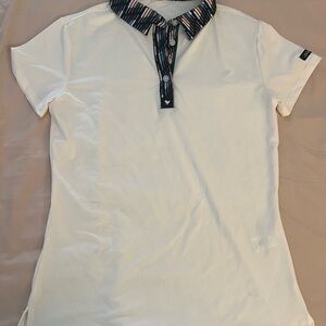Bad Birdie White Fitted Golf Polo